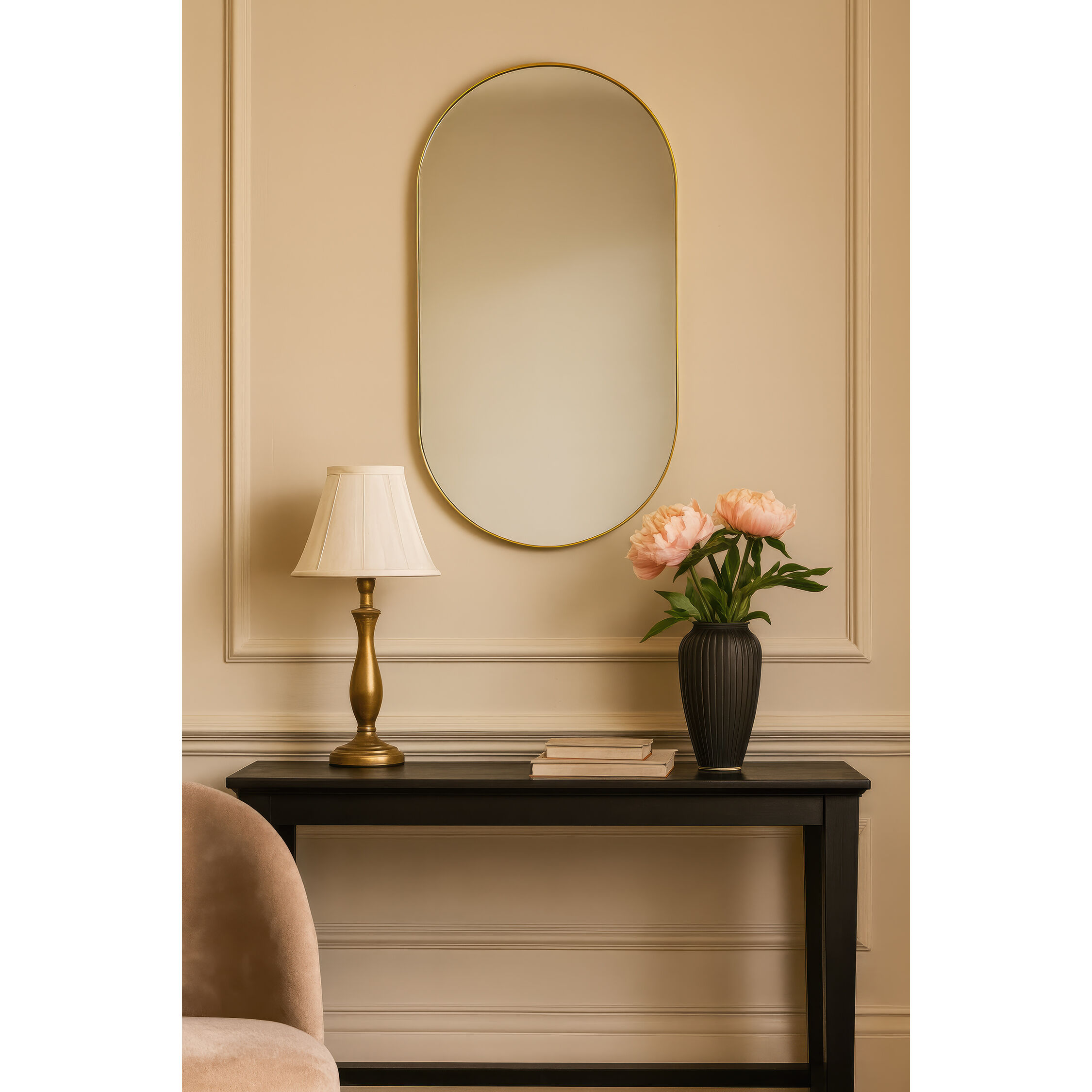 Capsule 40 X 22 inch Gold Wall Mirror