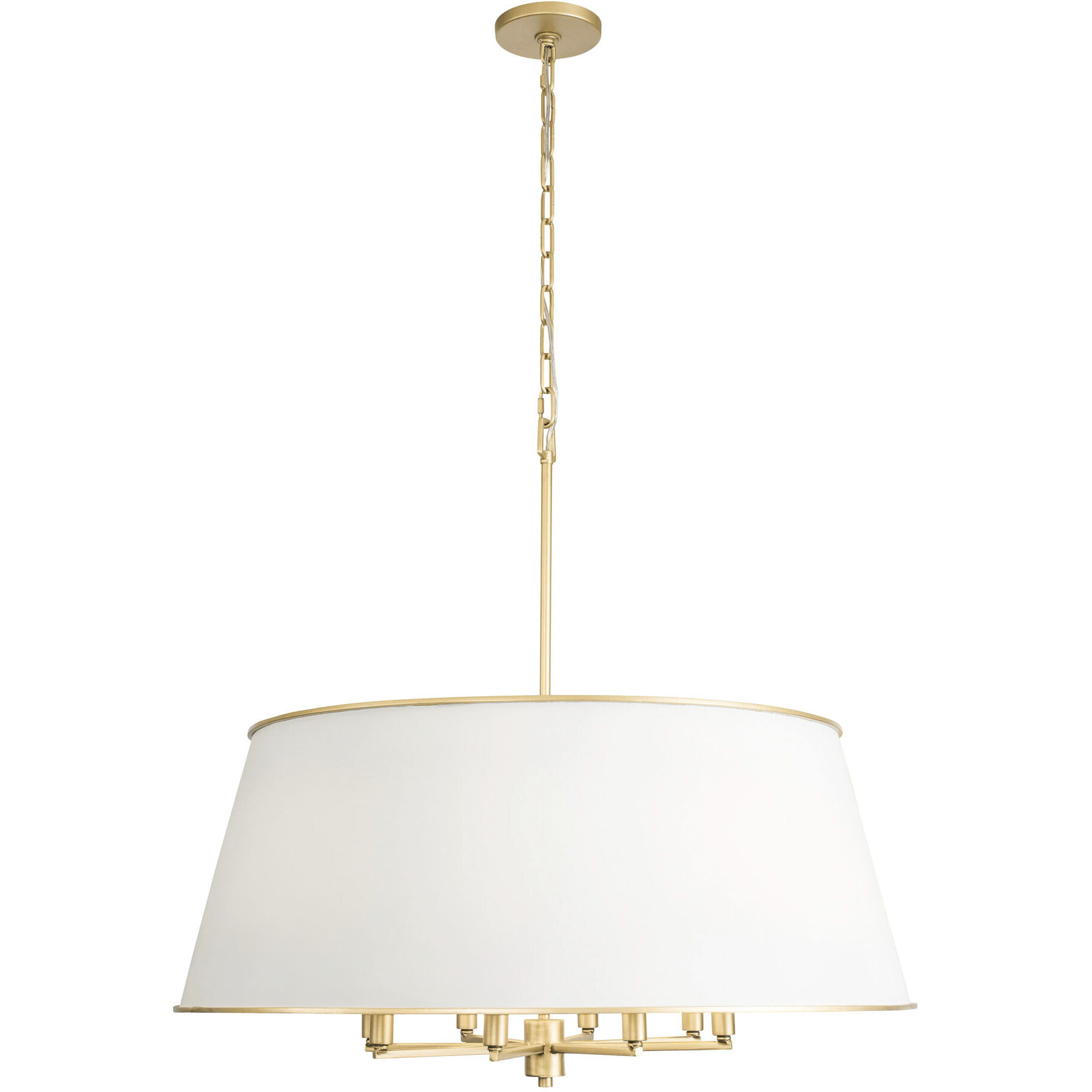 Coco 8 Light 32 inch Matte White/French Gold Pendant Ceiling Light