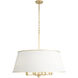 Coco 8 Light 32 inch Matte White/French Gold Pendant Ceiling Light