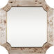 Farra 36 X 36 inch Poplar Burl with Weathered Brass Wall Mirror