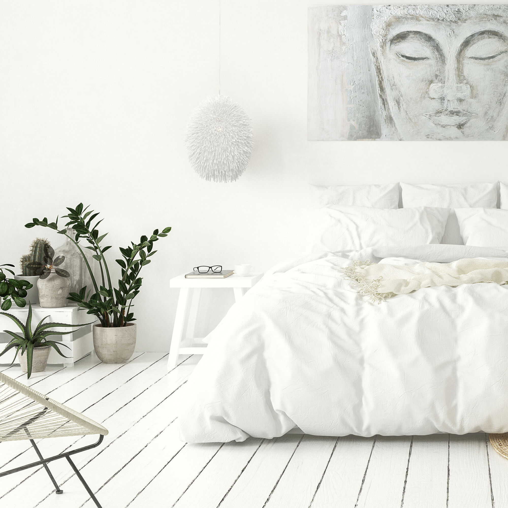 Urchin 1 Light 13 inch White Pendant Ceiling Light