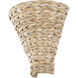 Hilton Head 1 Light 10.25 inch French Gold with Natural Seagrass Sconce Wall Light