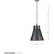 Brasserie 1 Light 20 inch Blackened Zinc and Heritage Bronze Pendant Ceiling Light