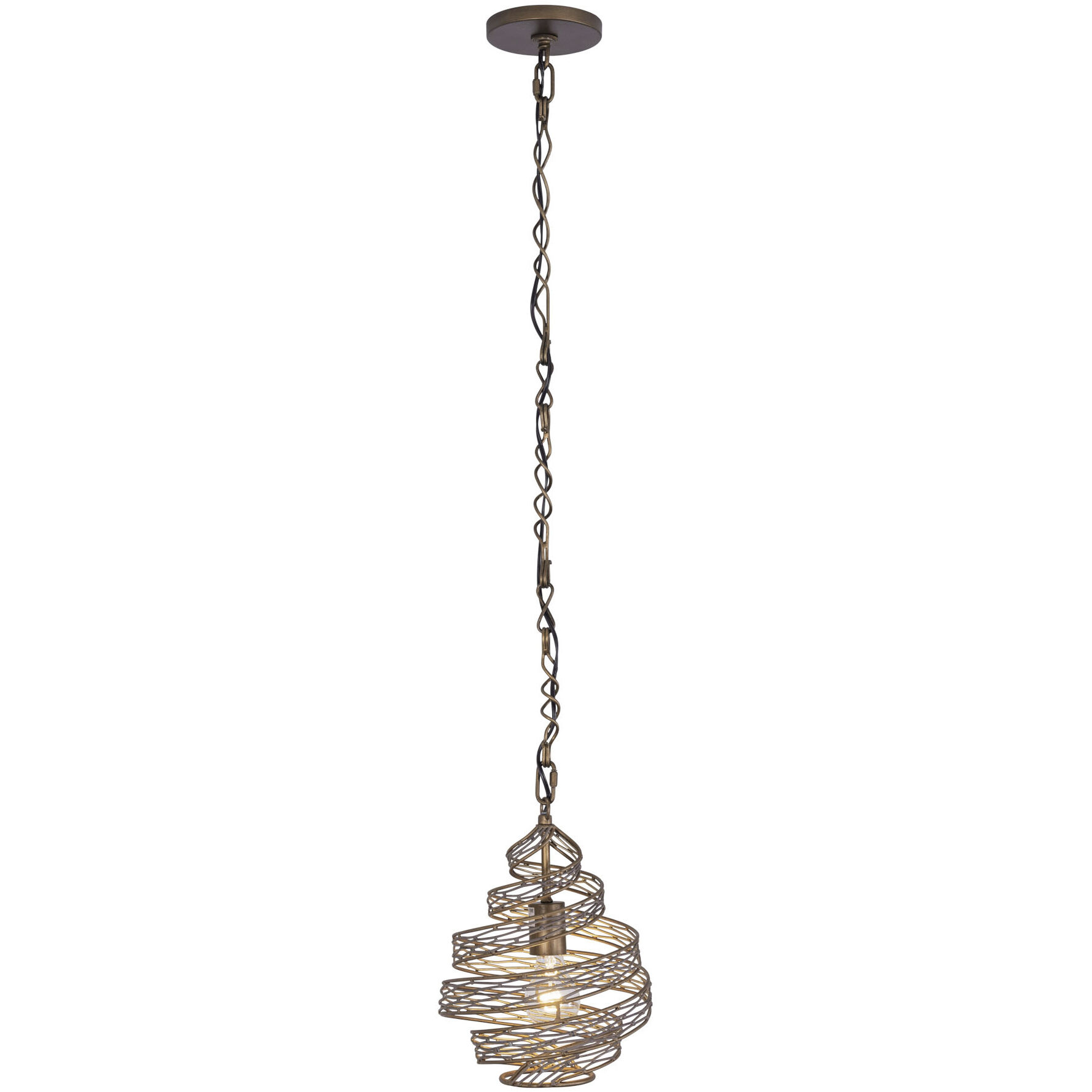 Flow 1 Light 10 inch Hammered Ore Mini Pendant Ceiling Light