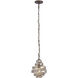 Flow 1 Light 10 inch Hammered Ore Mini Pendant Ceiling Light