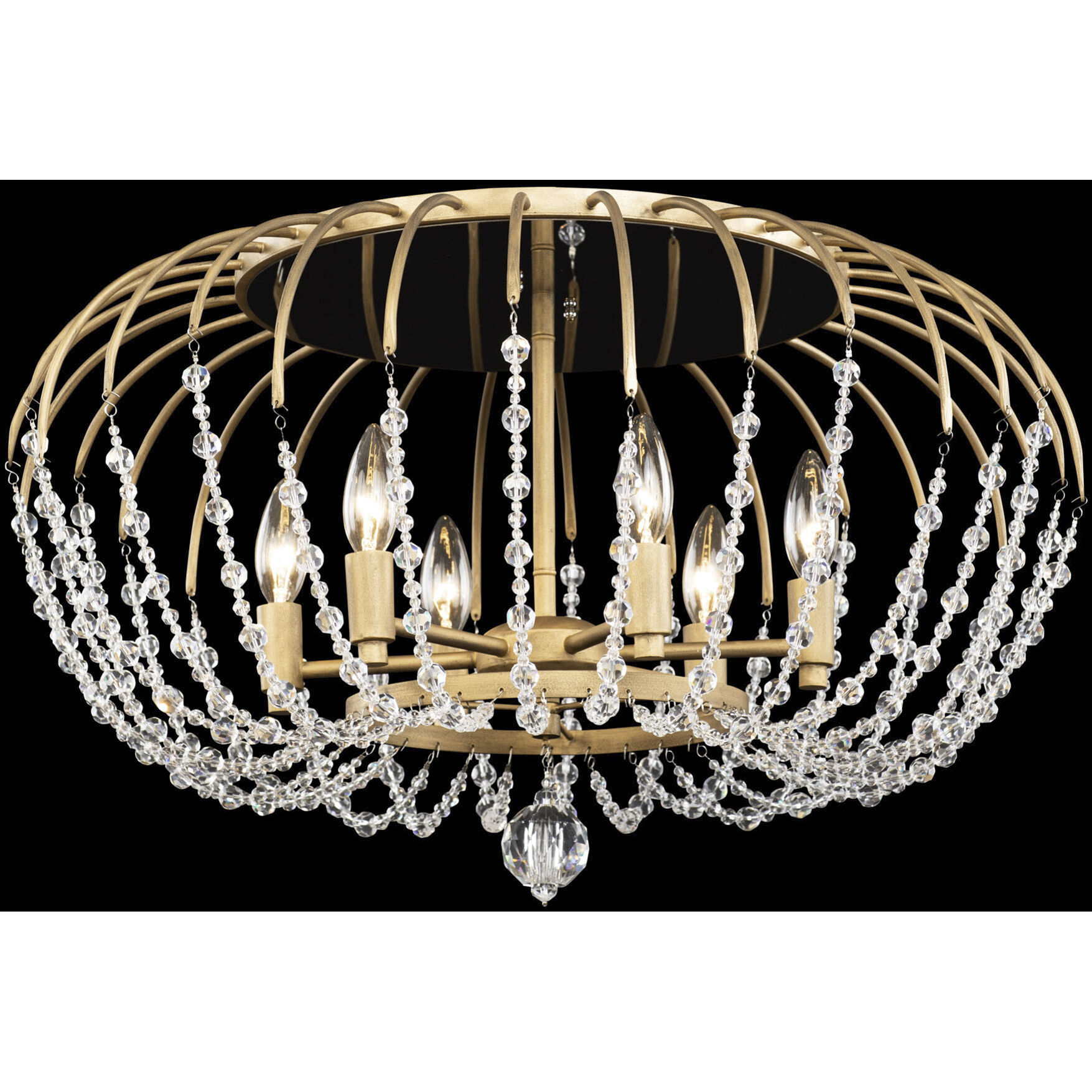 Voliere 6 Light 24.25 inch Havana Gold Semi-Flush Mount Ceiling Light