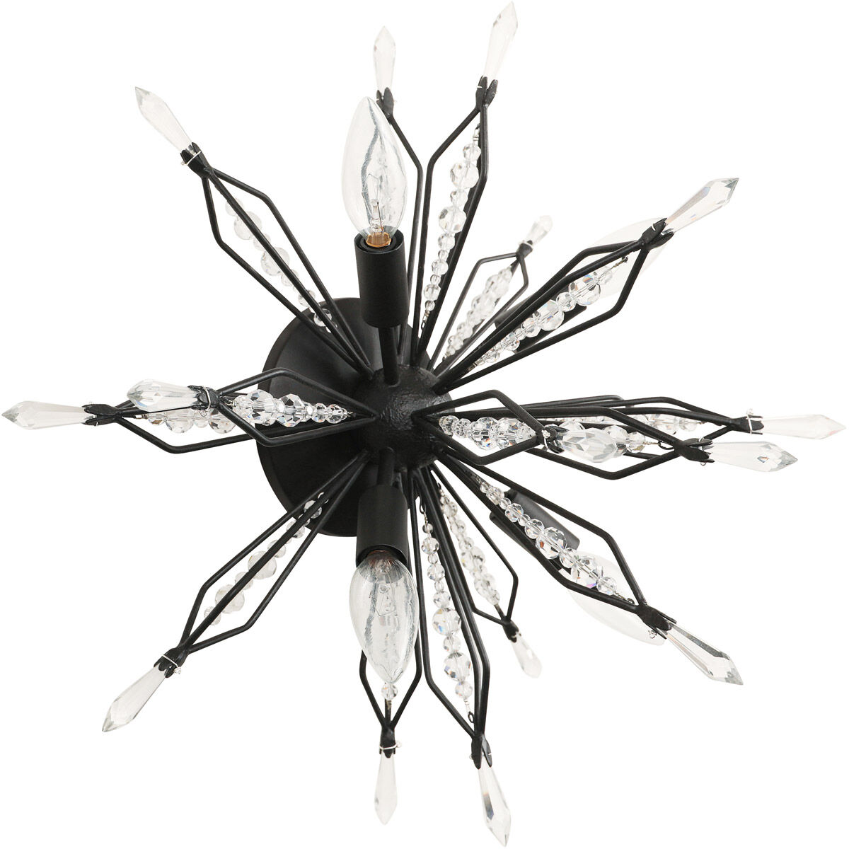 Orbital 4 Light 18.3 inch Carbon Semi-Flush Ceiling Light