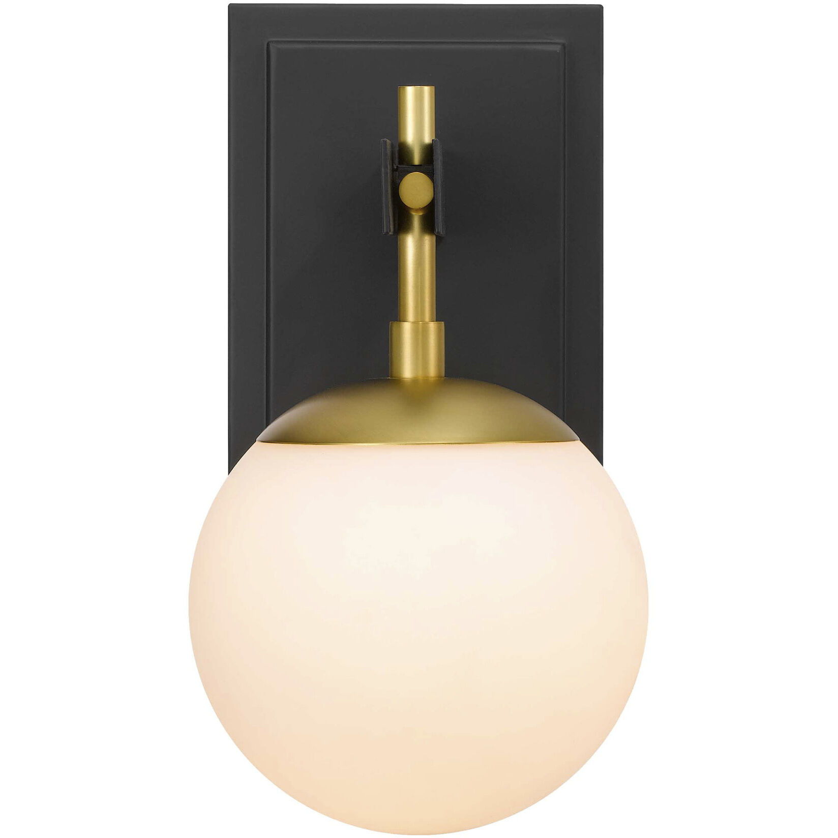 Allie 1 Light 6 inch Black/Satin Brass Bath Vanity Light Wall Light