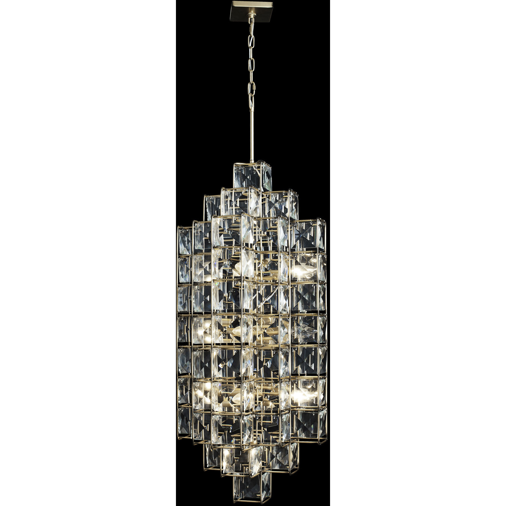 Cubic 14 Light 18.5 inch Calypso Gold Foyer Pendant Ceiling Light