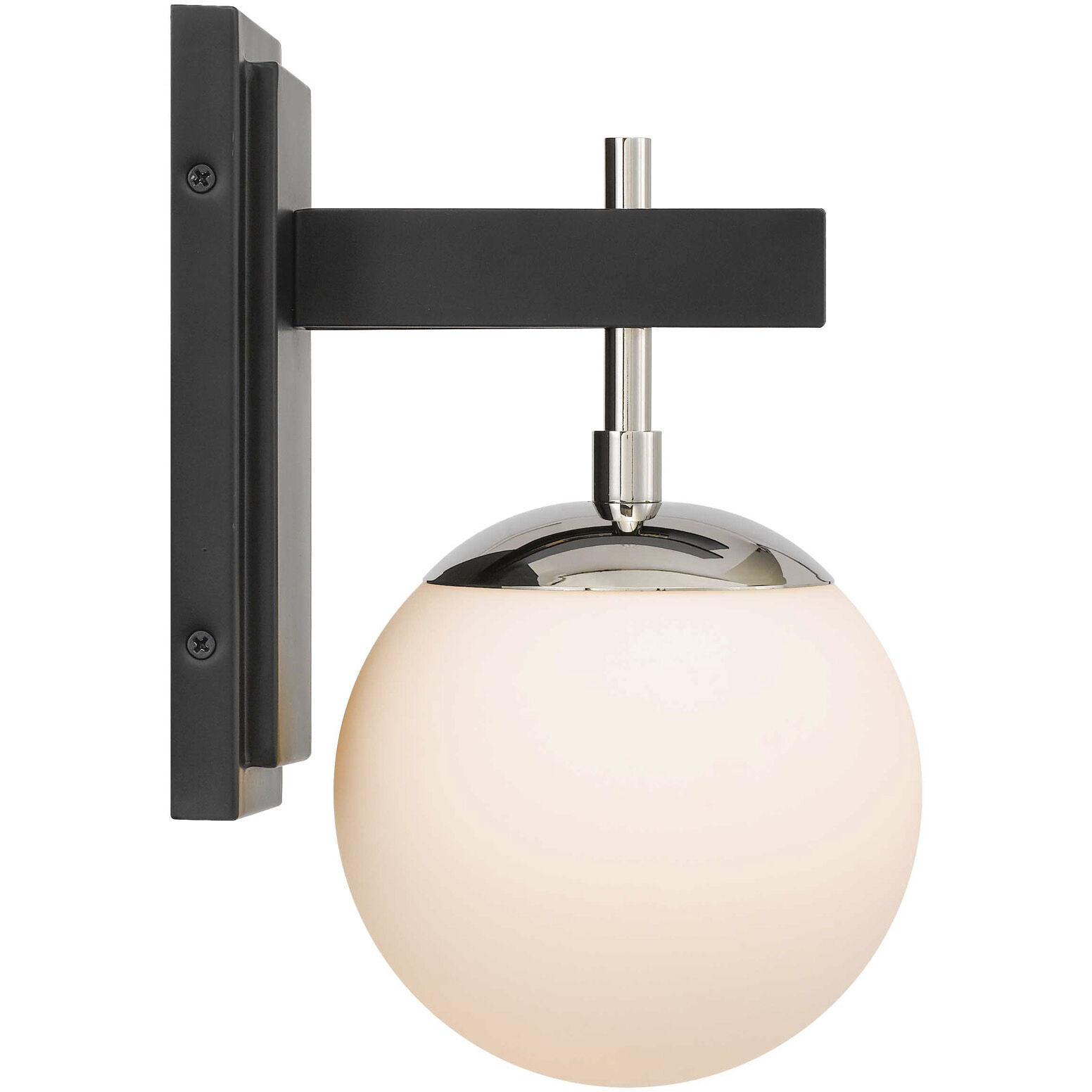 Allie 1 Light 6 inch Black/Polished Nickel Bath Vanity Light Wall Light