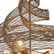 Flow 8 Light 36 inch Hammered Ore Pendant Ceiling Light