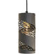 Flow 1 Light 4 inch Gold Mini Pendant Ceiling Light in Matte Black/French Gold