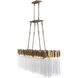 Matrix 10 Light 60 inch Havana Gold Linear Pendant Ceiling Light
