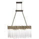 Matrix 6 Light 36.5 inch Havana Gold Linear Pendant Ceiling Light