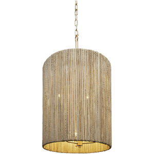 Jacob's Ladder 6 Light 16 inch French Gold Foyer Pendant Ceiling Light, Smithsonian Collaboration