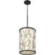 Scribble 6 Light 16 inch Matte Black with Artifact Foyer Pendant Ceiling Light, Smithsonian Collaboration