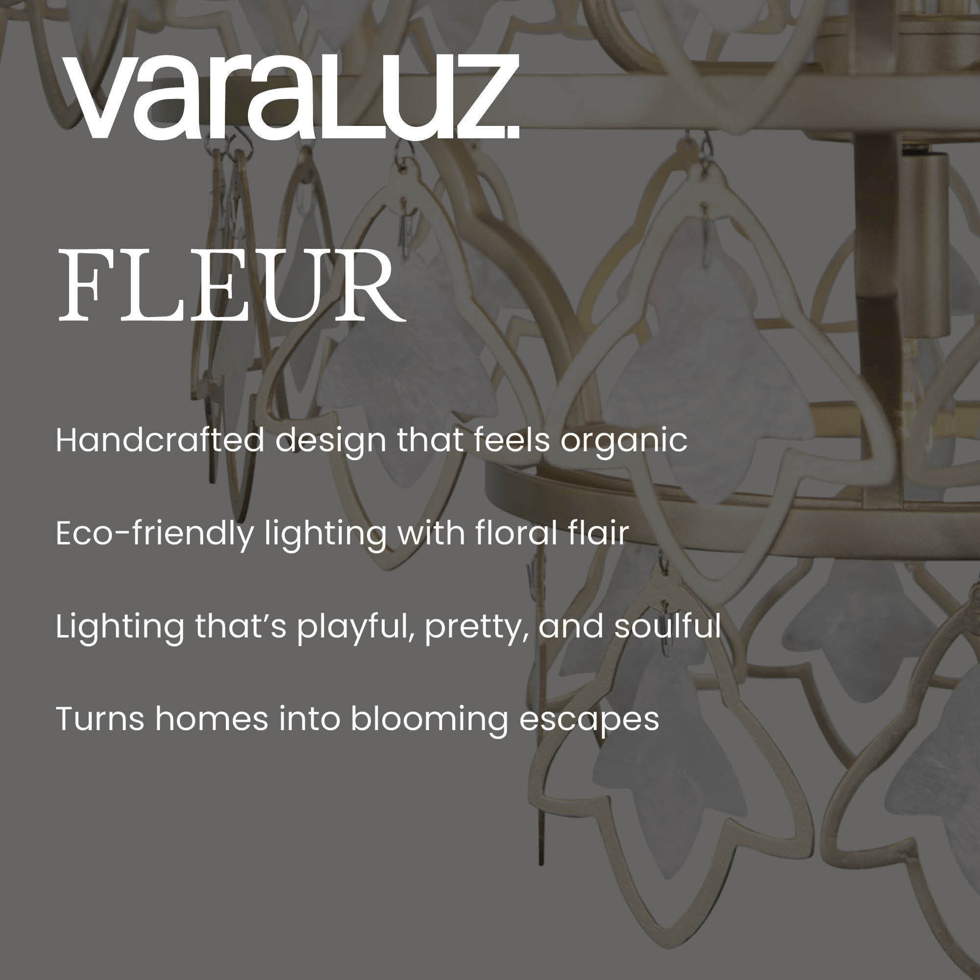 Fleur 4 Light 22 inch French Gold Chandelier Ceiling Light, Smithsonian Collaboration