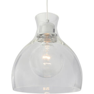 Spinners 1 Light 9 inch Clear Pendant Ceiling Light