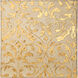 Damask Trefoil Ivory and Gold Canvas Wall Art, Varaluz Casa