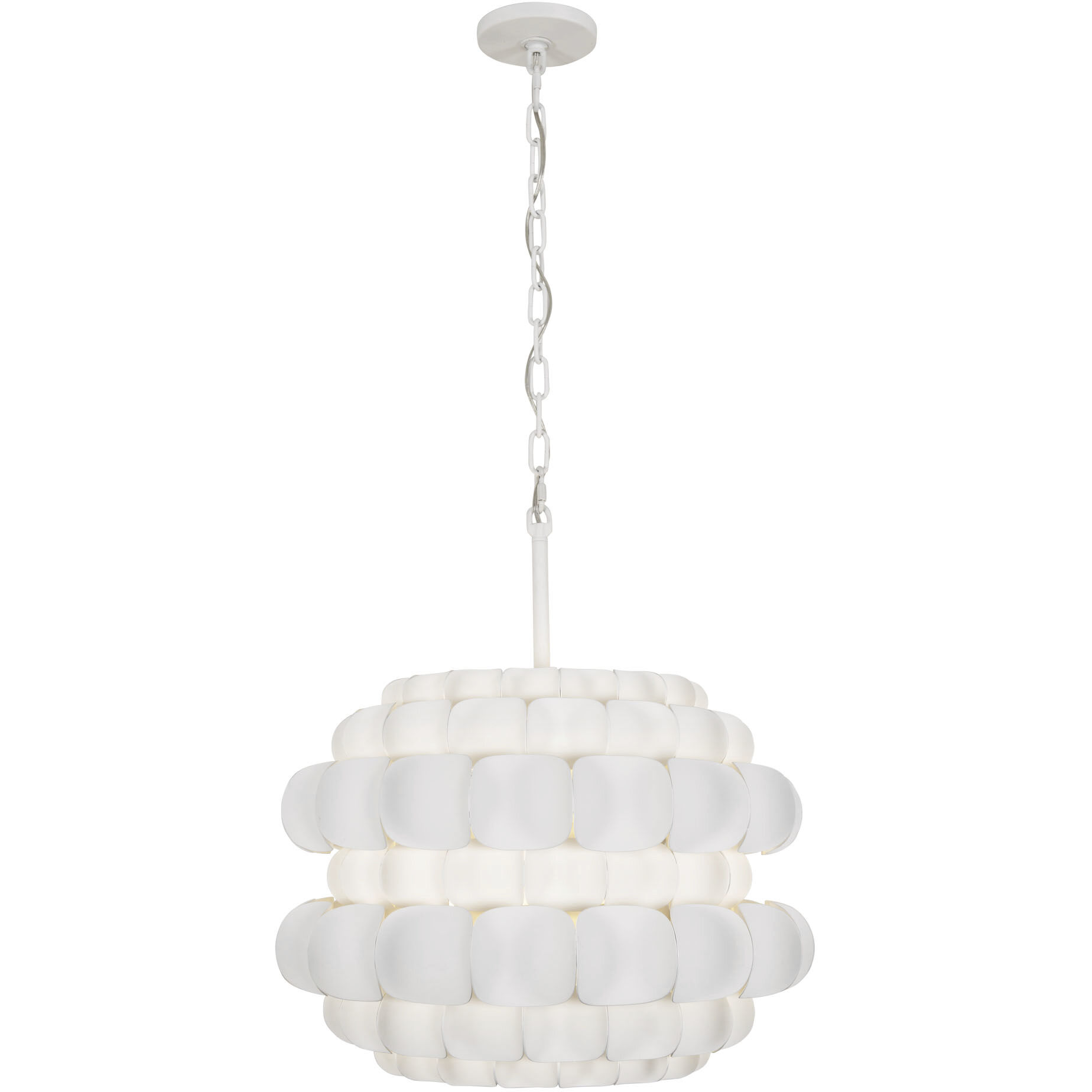 Swoon 3 Light 20 inch Matte White Pendant Ceiling Light, Smithsonian Collaboration
