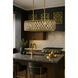 Windsor 8 Light 36 inch French Gold and Matte Black Linear Pendant Ceiling Light