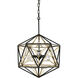 Marcia 3 Light 18 inch Matte Black and French Gold Pendant Ceiling Light