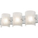 Brilliance LED 23.25 inch Chrome Vanity Light Wall Light, Bright Ice Glass