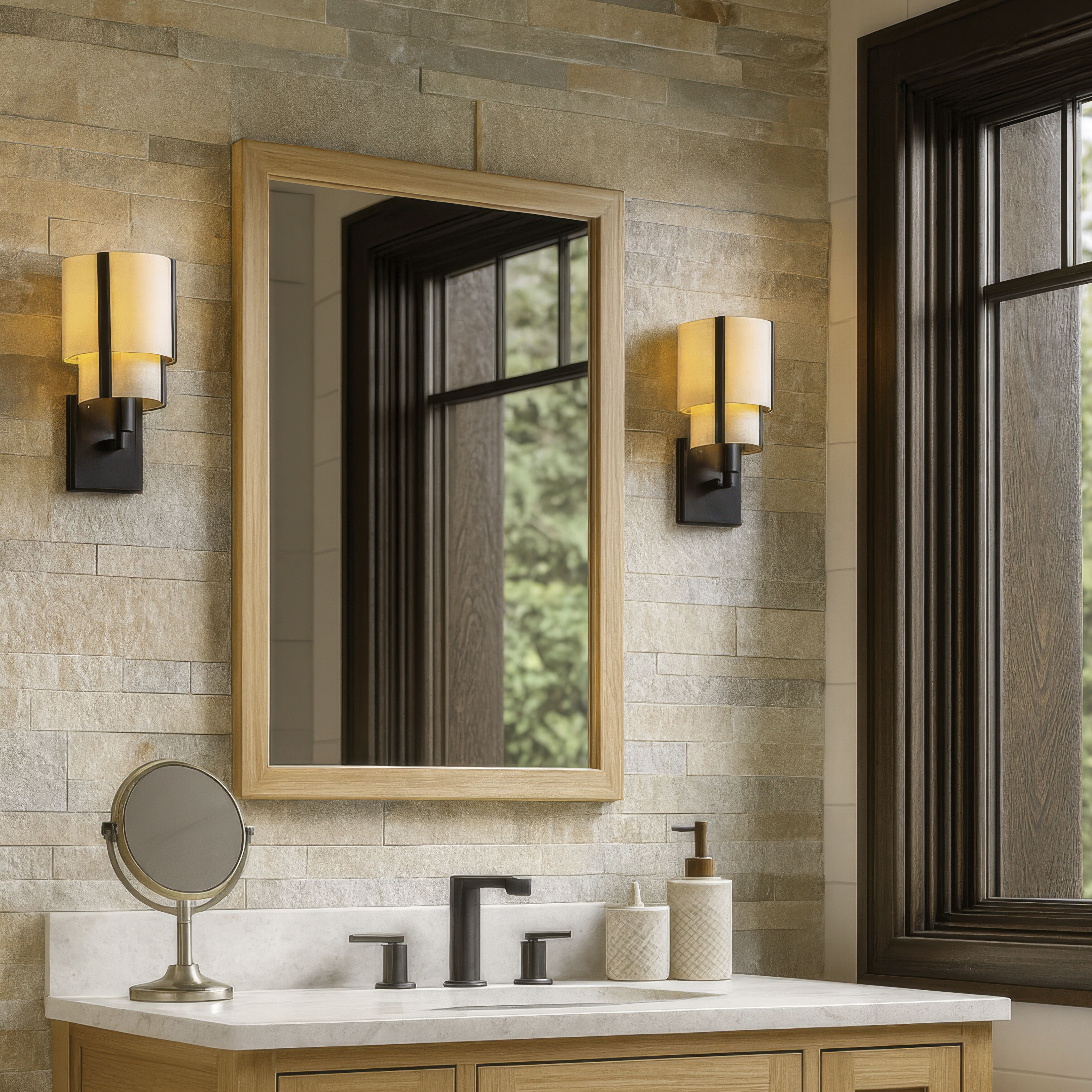 Blonde Moment 1 Light 7.75 inch Matte Black and Honey with Medium Oak Wall Sconce Wall Light