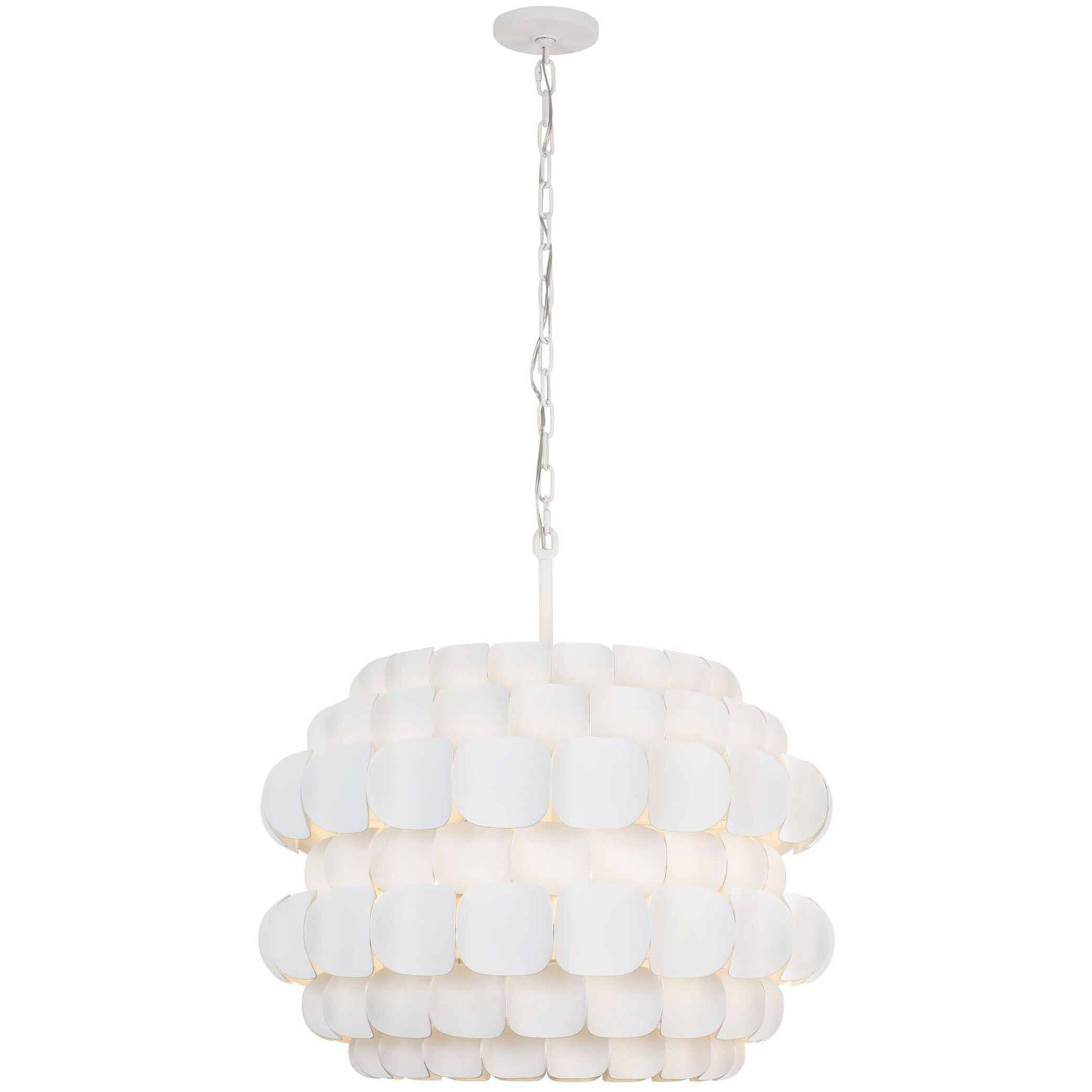 Swoon 6 Light 26.5 inch Matte White Pendant Ceiling Light, Smithsonian Collaboration