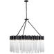 Matrix 12 Light 40 inch Matte Black and French Gold Chandelier Ceiling Light