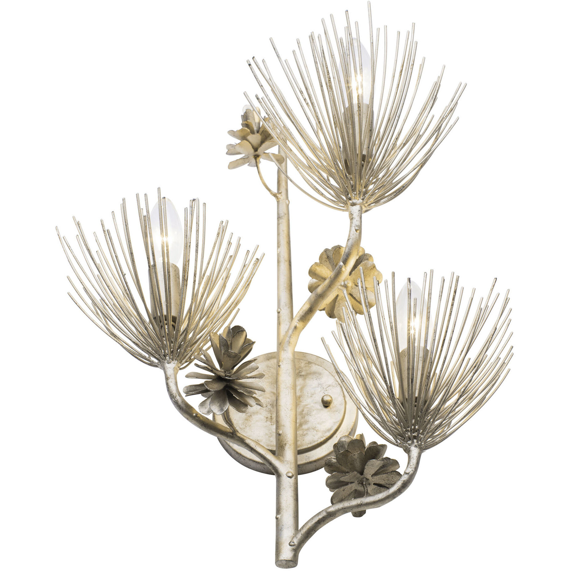 Pinion 3 Light 14 inch Zen Gold Wall Sconce Wall Light