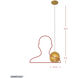 Urchin 1 Light 6.3 inch Gold Mini Pendant Ceiling Light