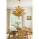 Banana Leaf 12 Light 44.25 inch French Gold with Natural Seagrass Chandelier Ceiling Light