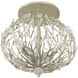 Bask 3 Light 18 inch Gold Dust Semi-Flush Ceiling Light