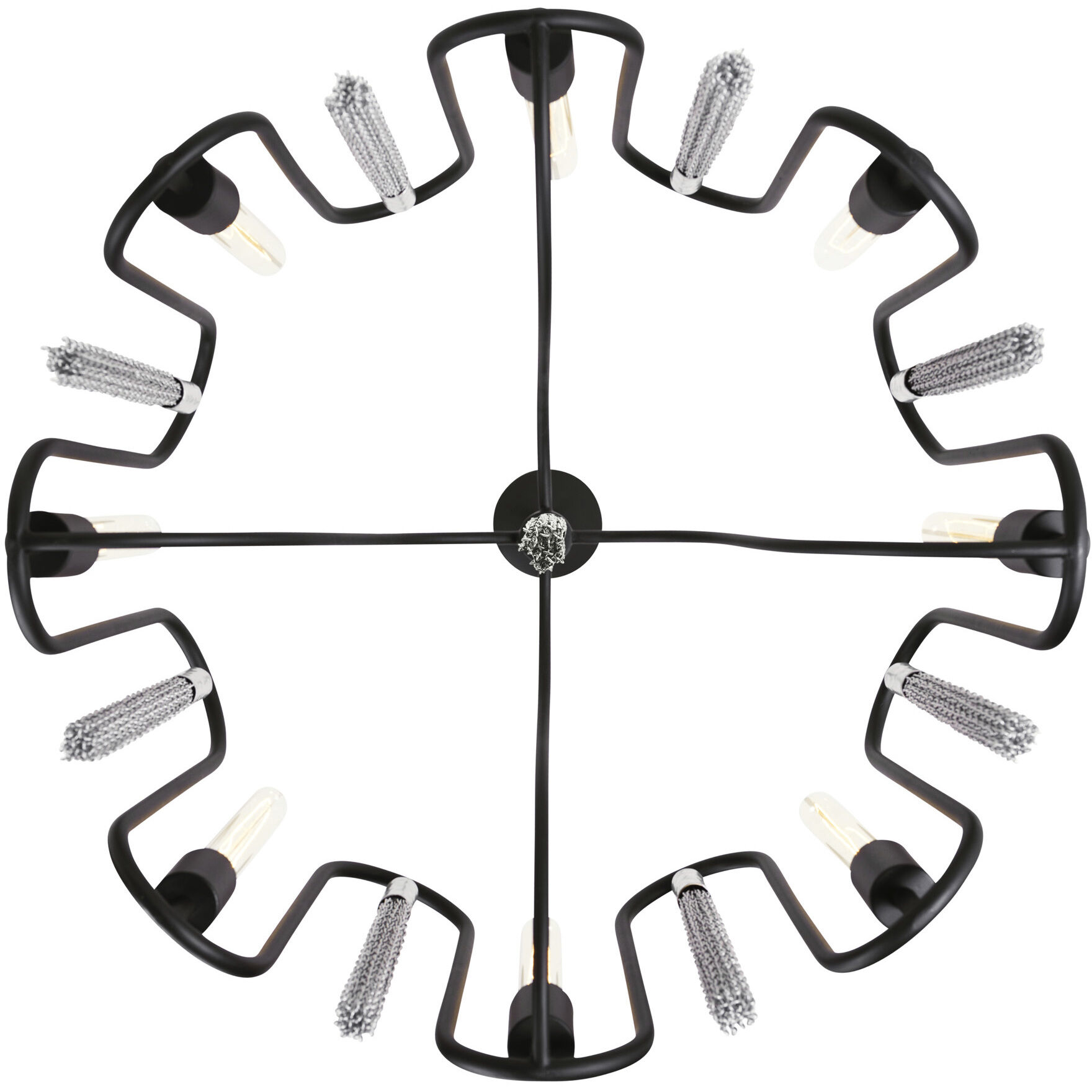 Darden 8 Light 24 inch Matte Black/Painted Chrome Pendant Ceiling Light