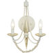 Brentwood 2 Light 11 inch Country White Wall Sconce Wall Light