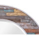 Colorful Waxed Plank 36 X 36 inch Pastel Multi and Clear Wall Mirror, Large