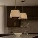 Desert Flyer 3 Light 16 inch Satin Brass with Medium Walnut Pendant Ceiling Light, Semi-Flush Convertible