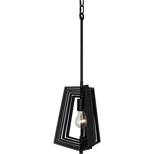 Gymnast 1 Light 10 inch Black Pendant Ceiling Light