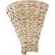 Hilton Head 1 Light 10.25 inch French Gold with Natural Seagrass Wall Sconce Wall Light