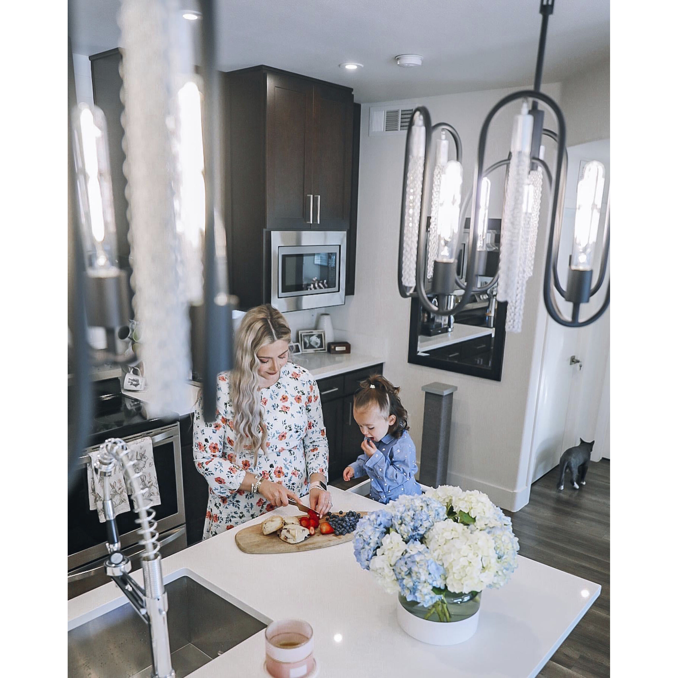 Darden 6 Light 18 inch Matte Black/Painted Chrome Pendant Ceiling Light