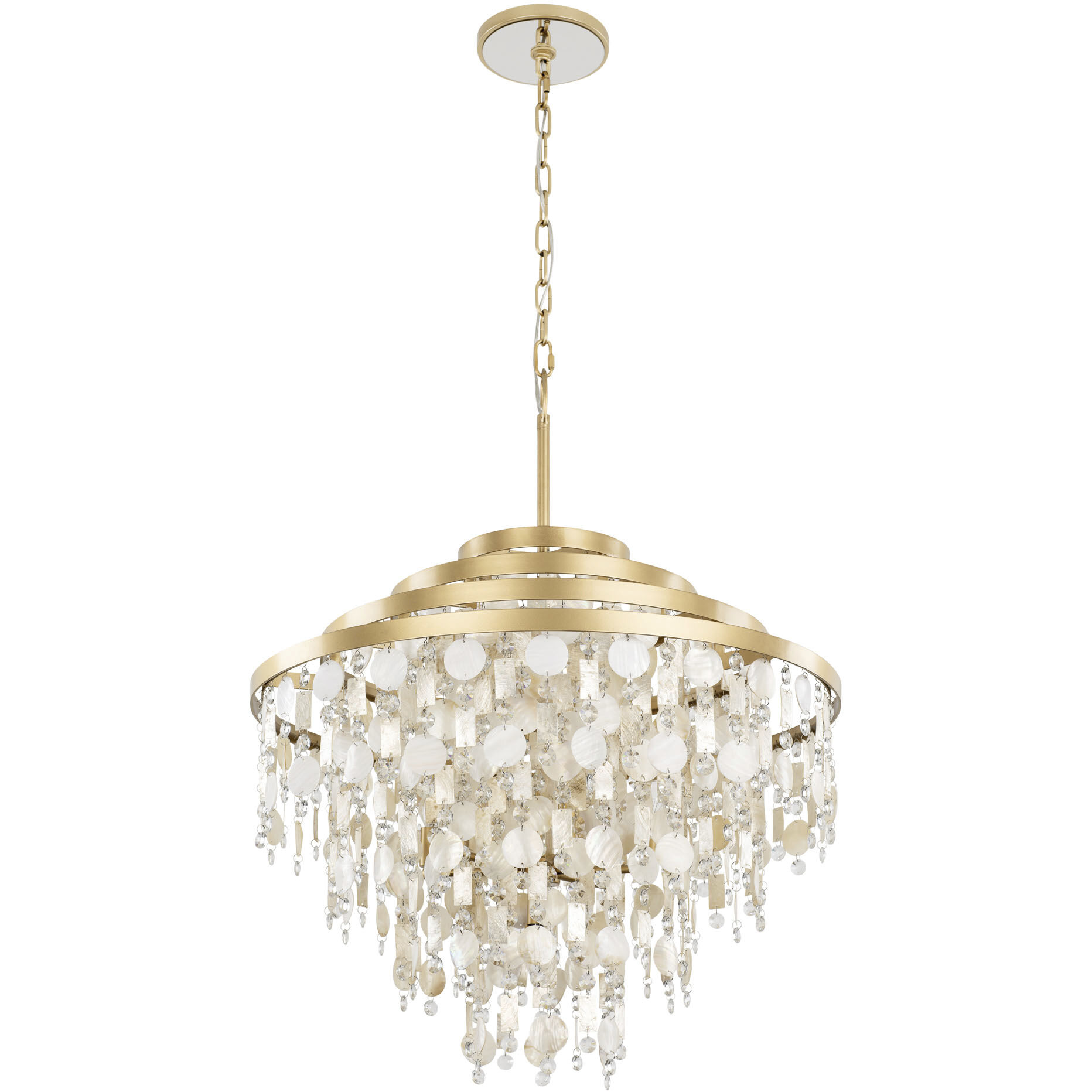 Kalani 10 Light 28 inch French Gold Chandelier Ceiling Light, Smithsonian Collaboration