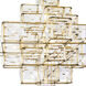 Cubic 6 Light 25.8 inch Calypso Gold Chandelier Ceiling Light