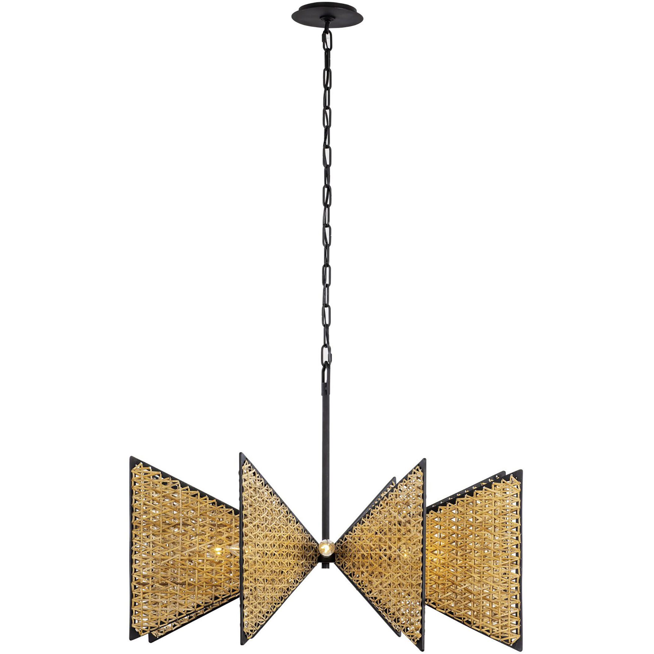 Machina 8 Light 32 inch Matte Black Chandelier Ceiling Light, Smithsonian Collaboration