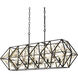 Marcia 5 Light 42 inch Matte Black/French Gold Linear Pendant Ceiling Light