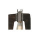 Lofty 1 Light 11.5 inch Faux Zebrawood and Steel Mini Pendant Ceiling Light in Steel/Zebrawood