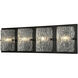 Morgan 4 Light 31 inch Black Bath Vanity Wall Light
