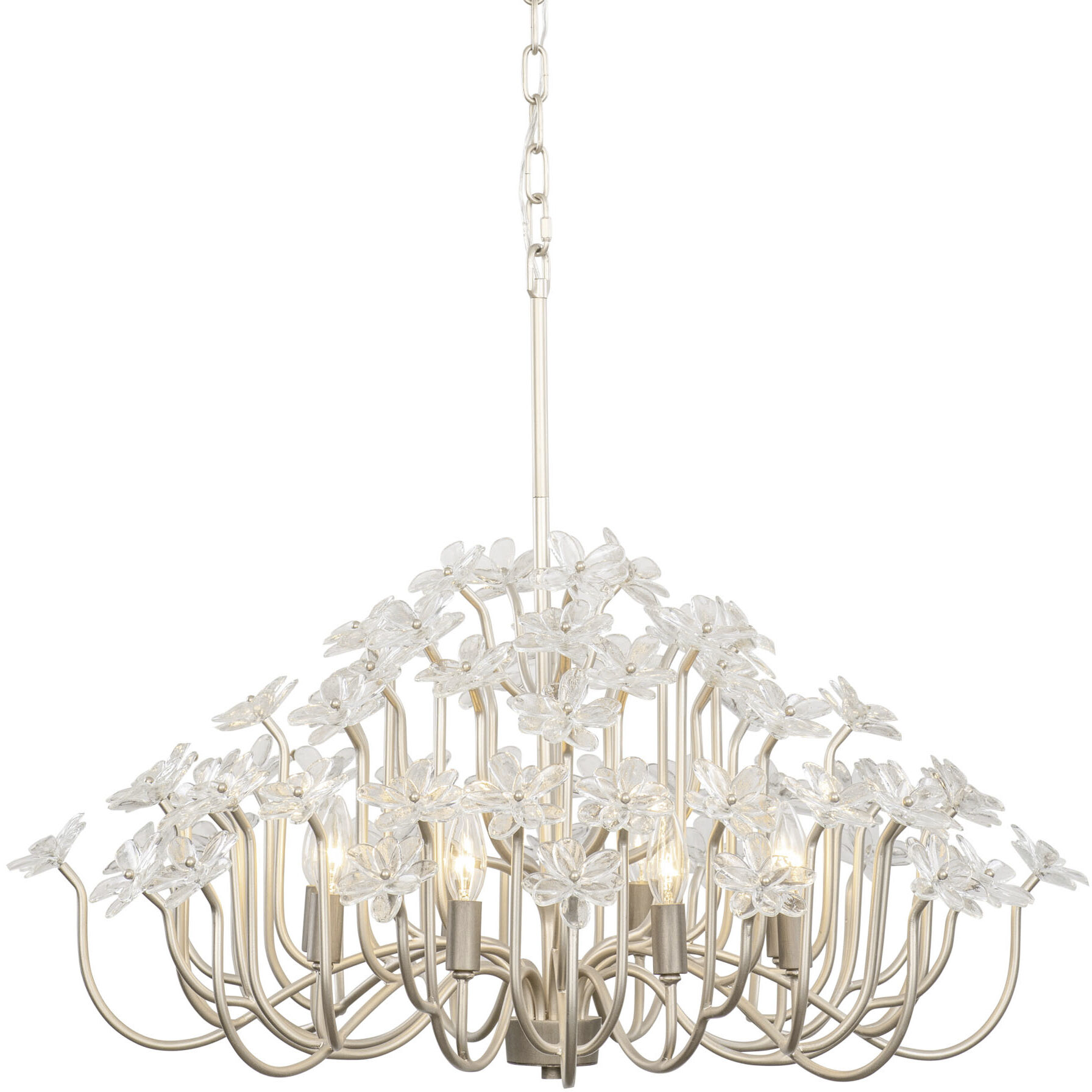 Wildflower 8 Light 32 inch Gold Dust/Artifact Chandelier Ceiling Light, Smithsonian Collaboration
