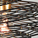 Flow 1 Light 10 inch Matte Black and French Gold Mini Pendant Ceiling Light in Matte Black/French Gold