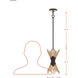 Aristocrat 2 Light 8 inch Dark Bronze and French Gold Mini Pendant Ceiling Light